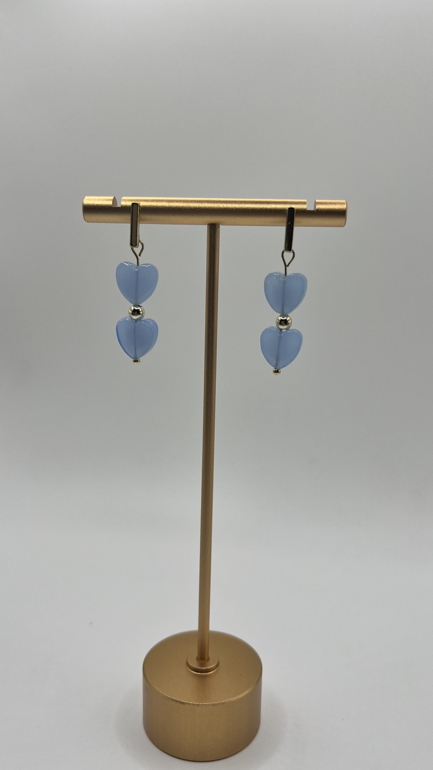 Blue Heart Earrings - Image 2