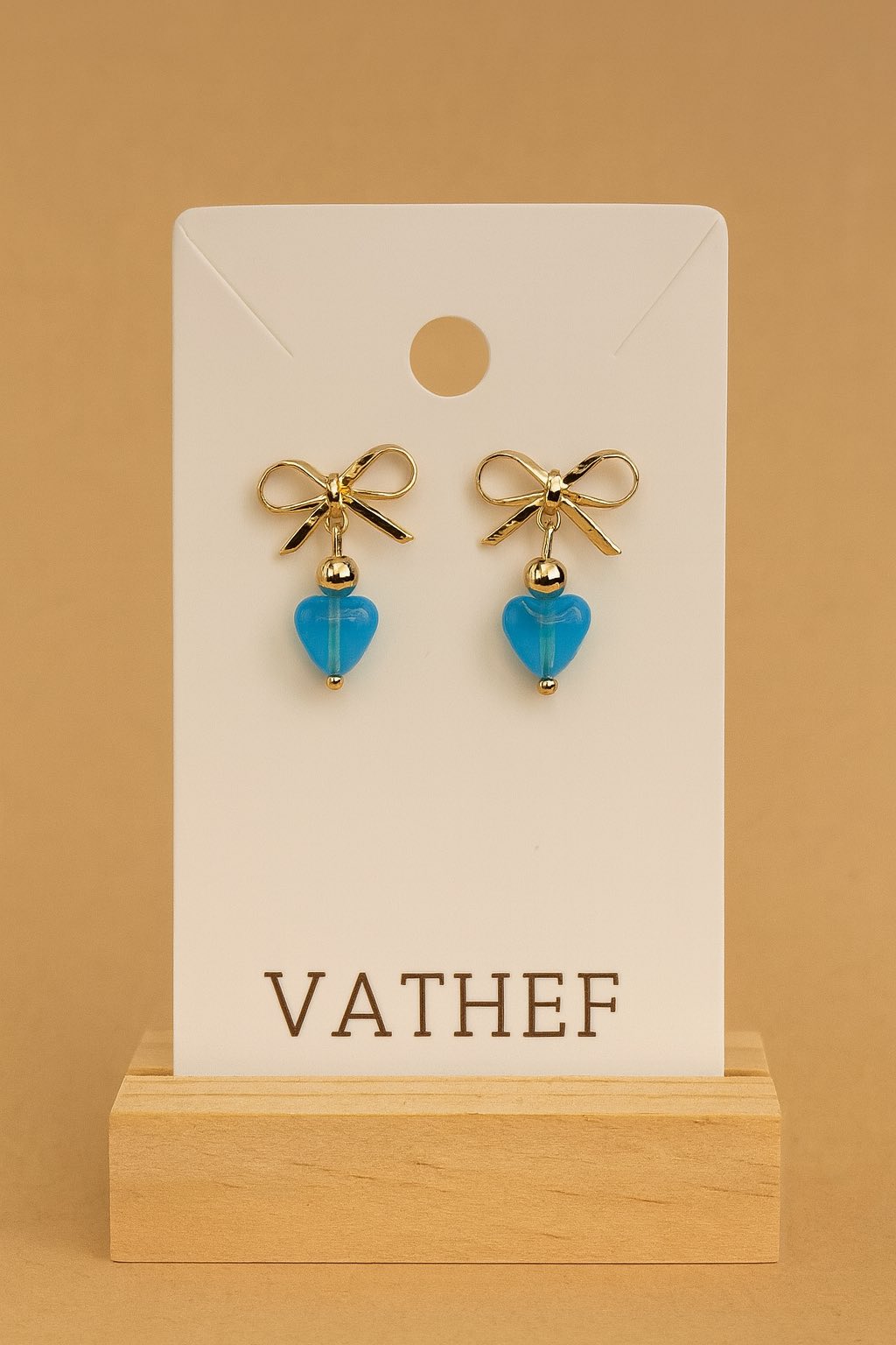 Litter Blue Heart Earrings - Image 2