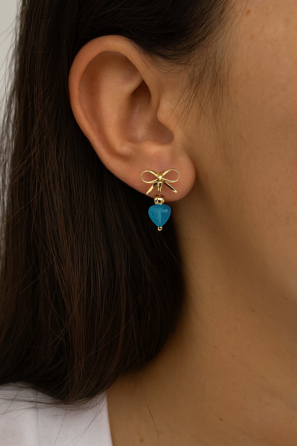 Litter Blue Heart Earrings